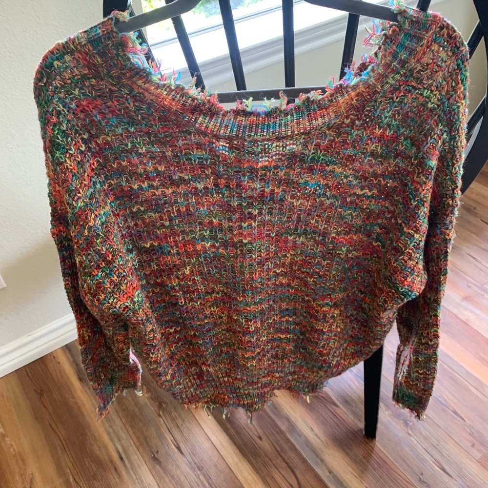 Colorful knitted sweater
